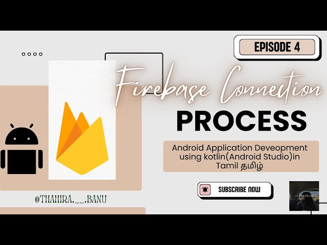 Firebase connection | Android App Development using android studio & Kotlin in Tamil | BCA PROJECT