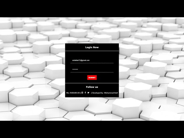 Login form using HTML & CSS