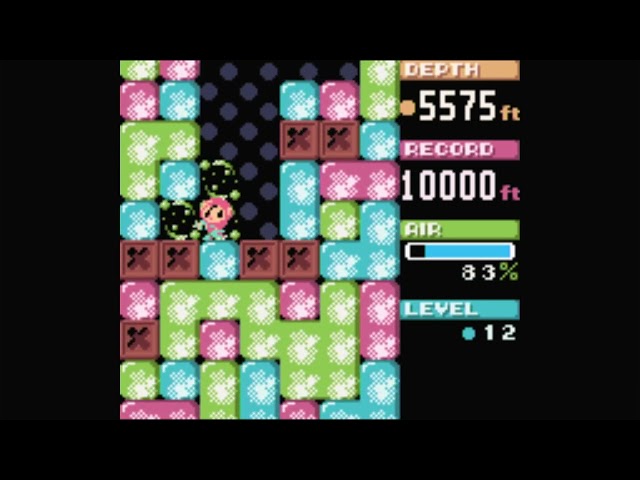 Mr. Driller Survival Mode / Hard 5000ft Nintendo Game Boy Color | Emulated