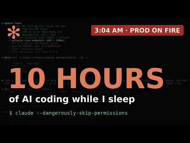 AI coding agent Claude code 10 Hours (ambient coding video)