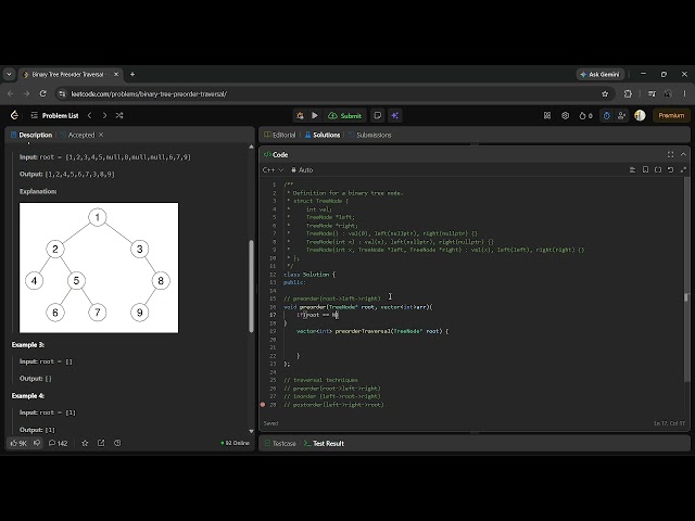 Preorder Traversal in Binary Tree | Recursive Approach | C++ | DSA Interview Preparation