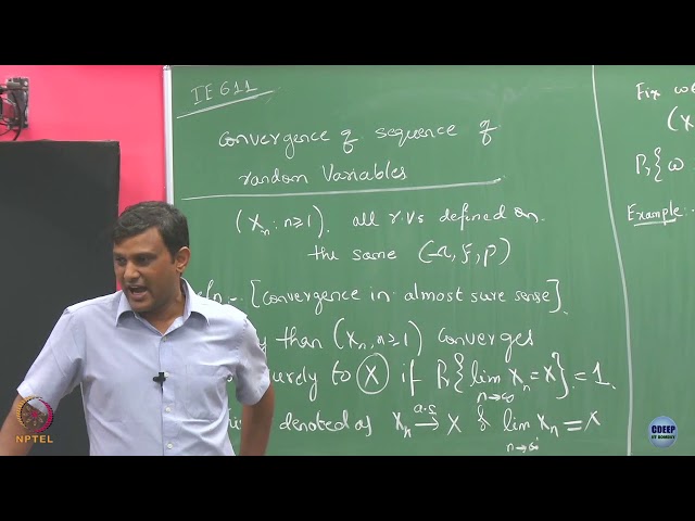 Week 6: Lecture 21: Convergence of sequence of random variables (Part 1)