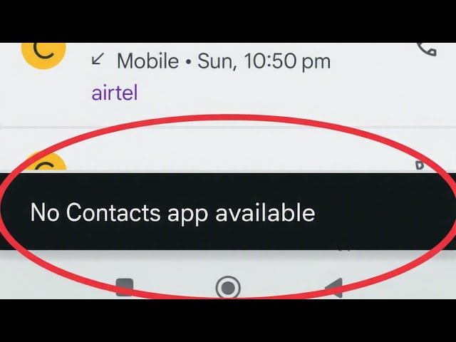 Fix No Contacts Available Problem in Android Phone