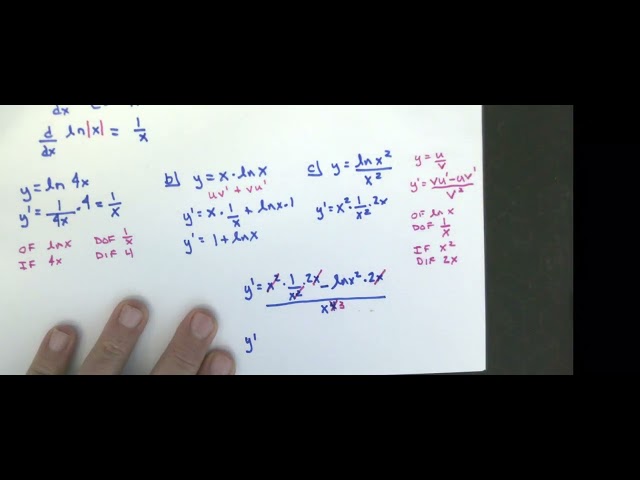 M251 3.9 Derivatives of Logarithmic and Exponential Functions