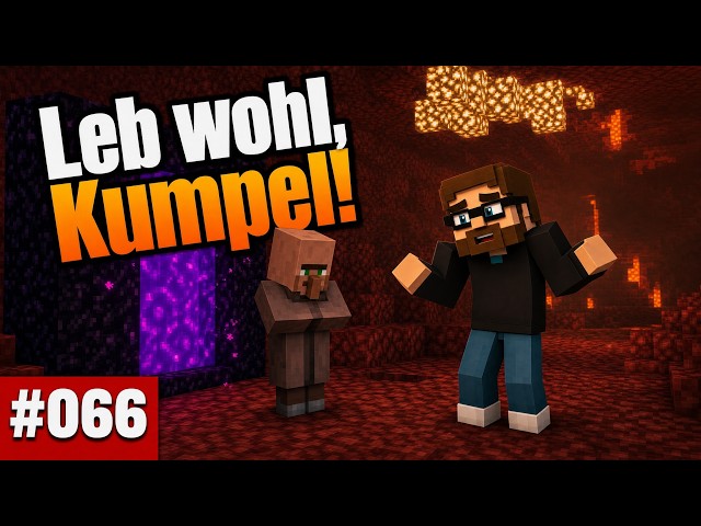 Useless villager accidentally ends up in the Nether | Minecraft Let's Play #066