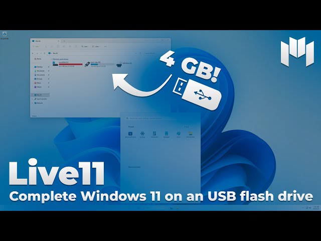 Live11 - Full Windows 11 on a USB Flash Drive! | Windows 11 To Go | Windows 11 on a Flash Drive