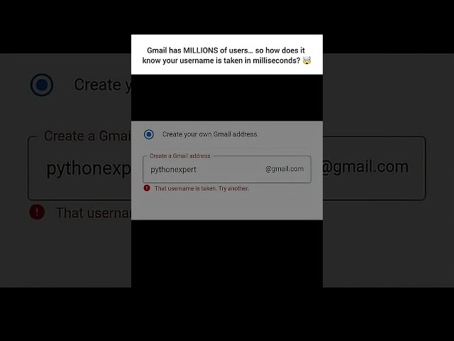 How Does Gmail Know Your Username Is Taken So FAST? 🤯#developer #coding #programming #tech #gmail