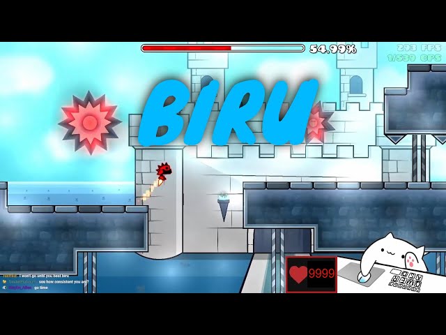 BIRU 100% (XXXL DEMON) BY JonathanGD MY LONGEST DEMON YET | GEOMETRY DASH 2.11