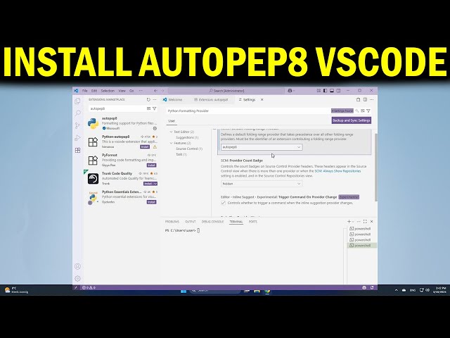 How To Install AutoPEP8 in VS Code Format Python Code Automatically & Fix Style Issues