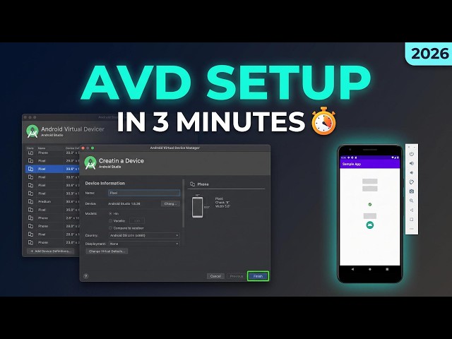 Create Android Emulator in 3 Minutes ⚡ | AVD Manager Setup 2026 for Beginners
