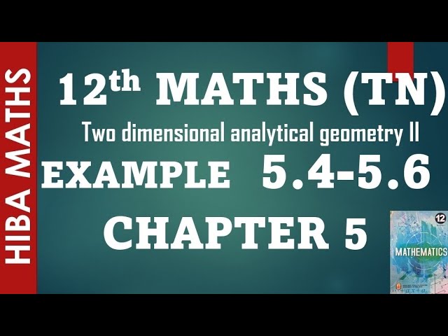 12th maths chapter 5 example 5.4 tn syllabus hiba maths