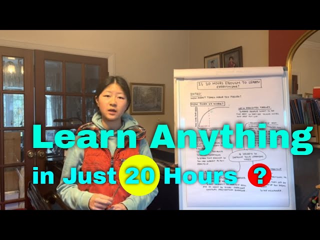 20 Hours to Learn Anything | What I learnt from Josh Kaufman's TED Talk on the 20 Hours' Rule