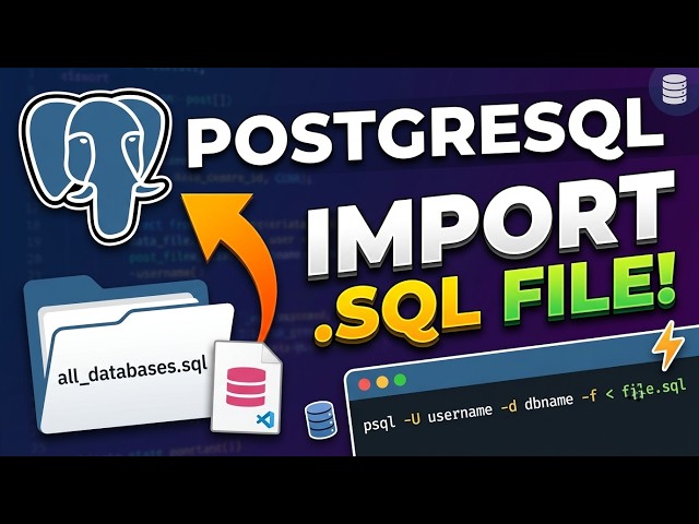 How to Restore/Import a .sql File in PostgreSQL ?