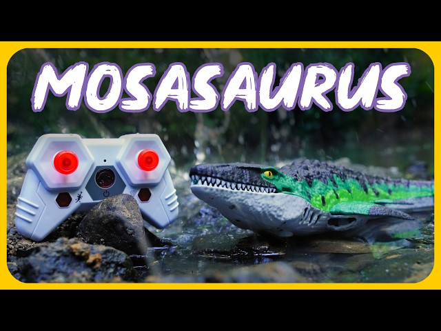I found A Mosasaurus In The River | Jurassic World Remote Control Mosasaurus Toy Review!