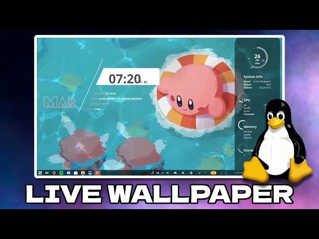 The EASIEST way to set a Live Wallpaper on Linux for FREE!