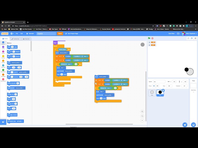 How to make a joystick in Scratch 3.0