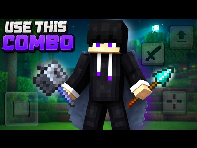 How To Use Mace + Spear Combo in MCPE | This Combo is UNSTOPPABLE 😱