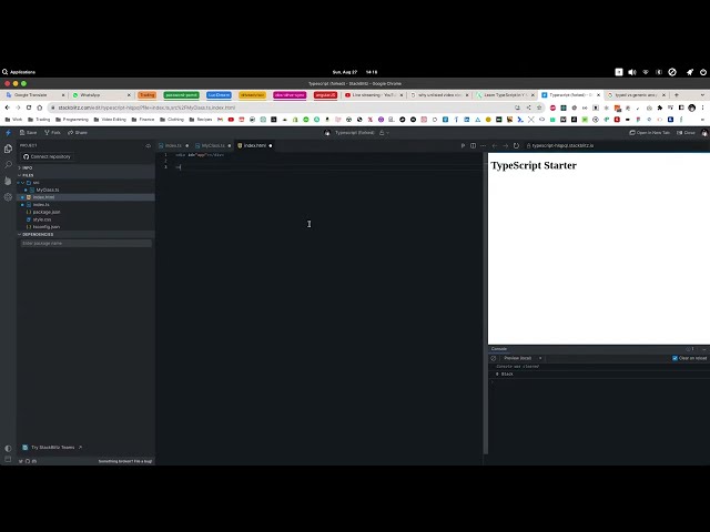 Learning TypeScript & Serving Html Content in Lucidreams Project