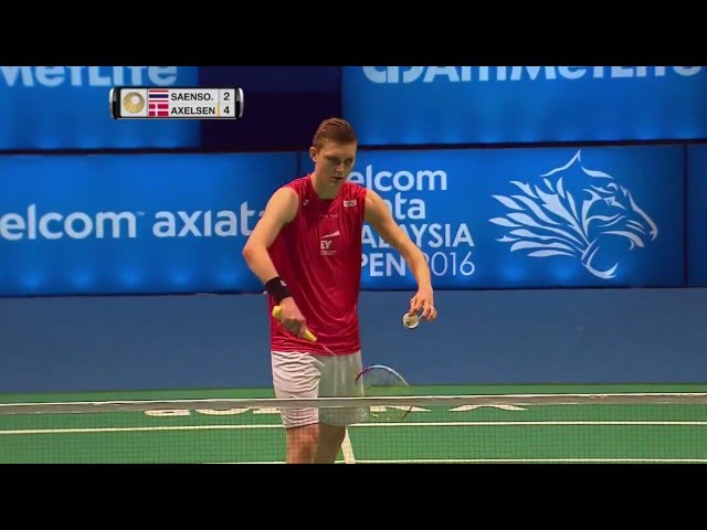 Celcom Axiata Malaysia Open 2016 | Badminton R16 M2-MS | Tanongsak Saensomboonsuk vs Viktor Axelsen