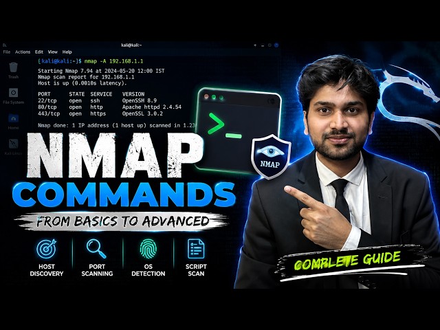 Nmap Commands Full Course | Nmap Tutorial for Beginners to Advanced | Kali Linux Ethical Hacking
