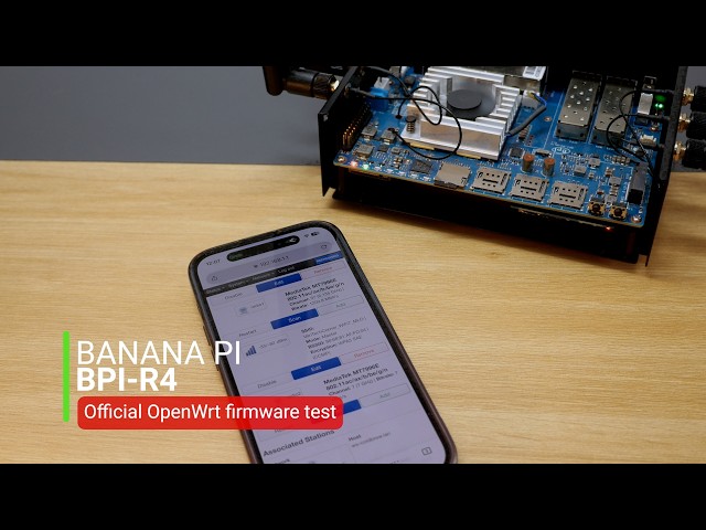 Banana Pi BPI-R4 - OpenWrt 25 Official Firmware  - 10GbE, WiFi 7 6GHz and MLO Tests