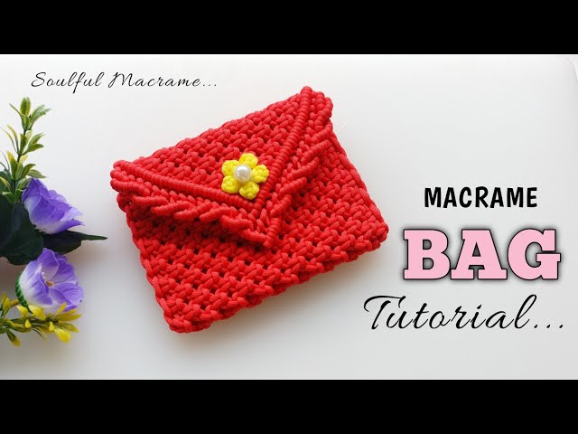 Macrame Purse bag tutorial | Bolsa de macrame | how to make macrame hand bag | macrame phone bag