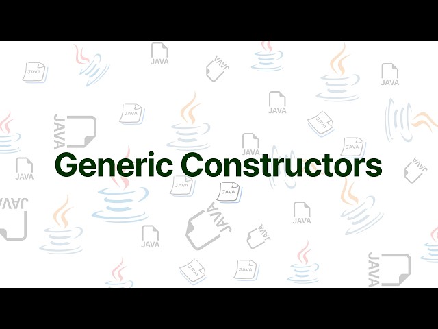 CMP 175 Java Unit 8.4 | Generic Constructors Explained