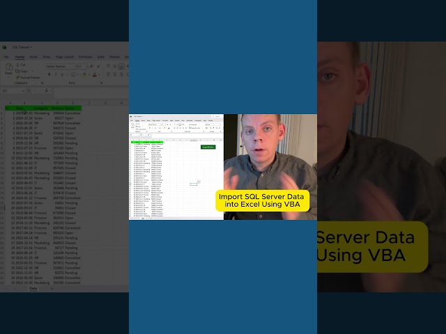 Auto-pull live SQL data into Excel with VBA #excel #automation #sql
