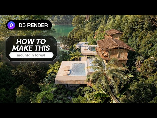 How to create realistic mountain and forest in 5 minutes: terrain, vegetation, natural lighting