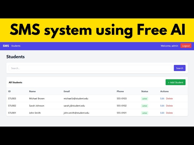Creating a Professional SMS from Scratch using Gemini AI & OpenCode CLI 🛠️