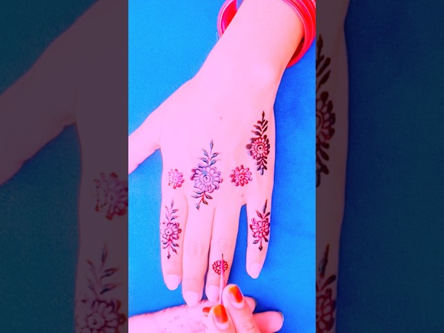 How to Apply Simple Mehndi Design for Beginners | Easy Henna Art #shorts #mehndidesign#mehndi #short