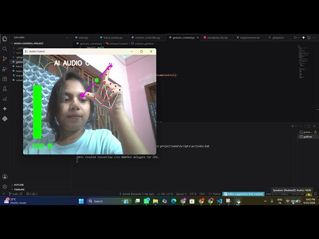 Control Volume with Hand Gestures | Computer Vision Project using Python