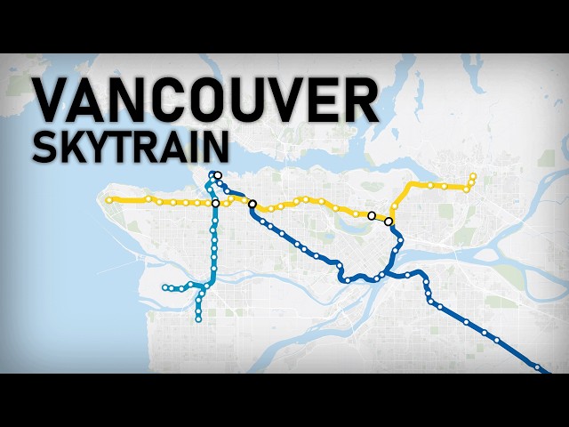 Evolution of the Vancouver SkyTrain 1985-2035 (geographic map)