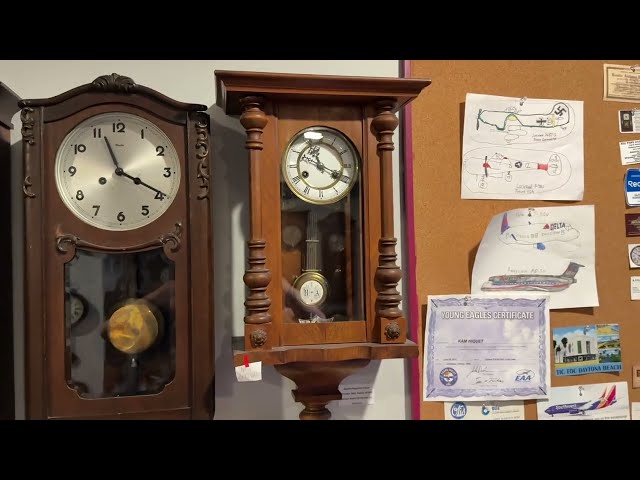 Winding the Kienzle Vienna Regulator Wall Clock