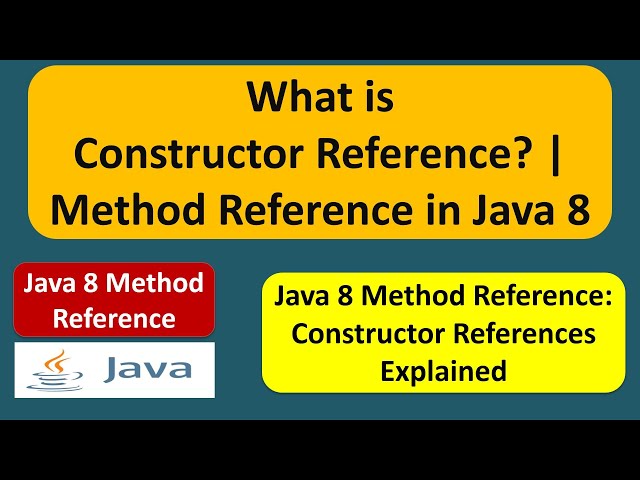 What is Constructor reference? | Method reference in Java 8 | Java 8 method reference