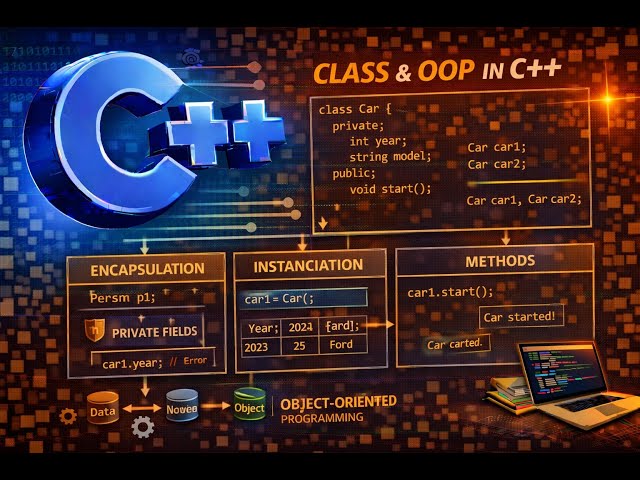 Video - C++ classes, objects, and object oriented programming overview
