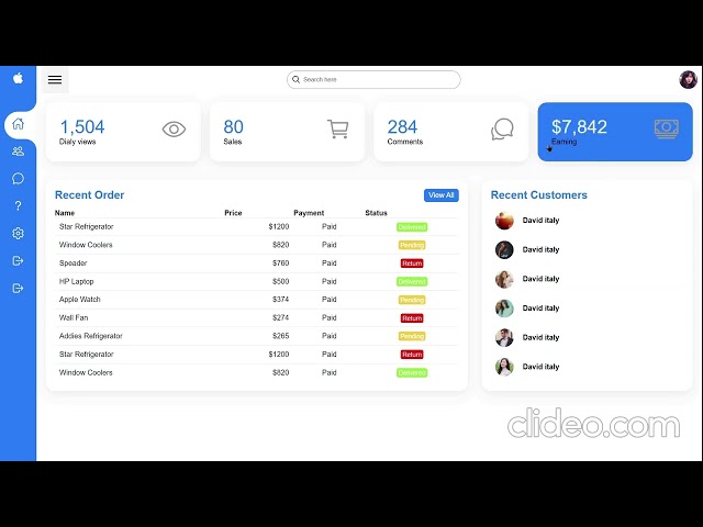 Build a Stunning Responsive Admin Dashboard with HTML CSS & JavaScript | Complete Beginner Project 🚀