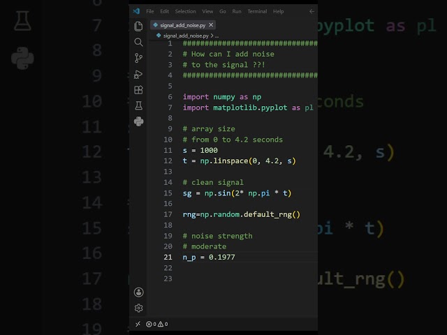How can I add noise to the signal #python