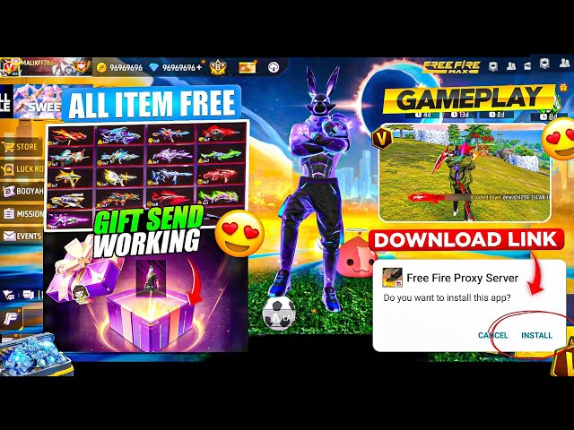 HOW TO DOWNLOAD PROXY SERVER IN FREE FIRE, HOW TO USE PROXY SERVER IN FREE FIRE, VIP PROXY SERVER