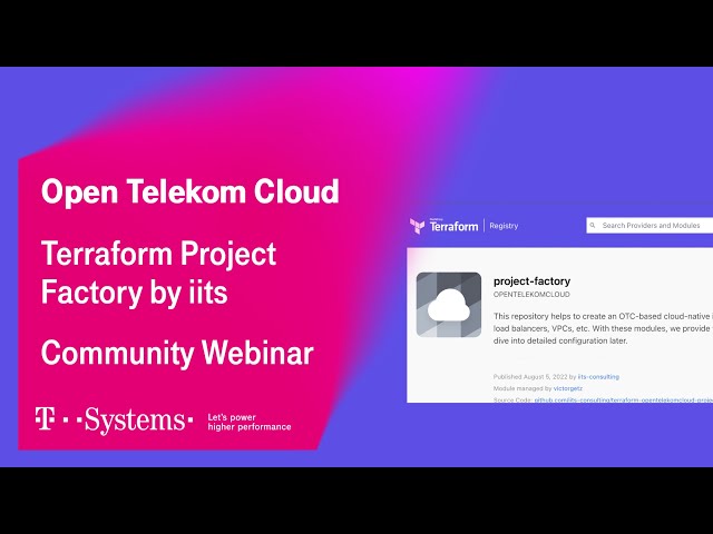 Streamline Cloud Projects with Terraform Factory Blueprints | Open Telekom Cloud | T-Systems