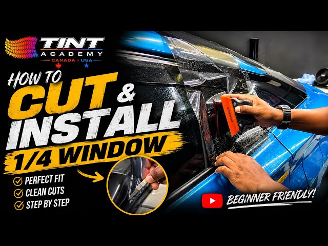 How to Cut & Install a 1/4 Window Tint | Step-by-Step Window Tint Tutorial