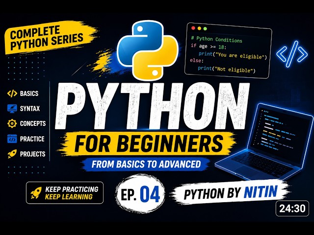 python for Beginners from basic to Advance || python series || part 4.