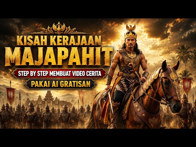STEP BY STEP MEMBUAT VIDEO CERITA KISAH KERAJAAN MAJAPAHIT PAKAI AI GRATISAN