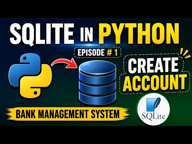 Python SQlite Tutorial | Create Table & Create Account |Bank Management System | part 1