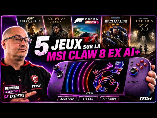 5 BIG GAMES on the MSI Claw 8 AI+... The results surprised me!