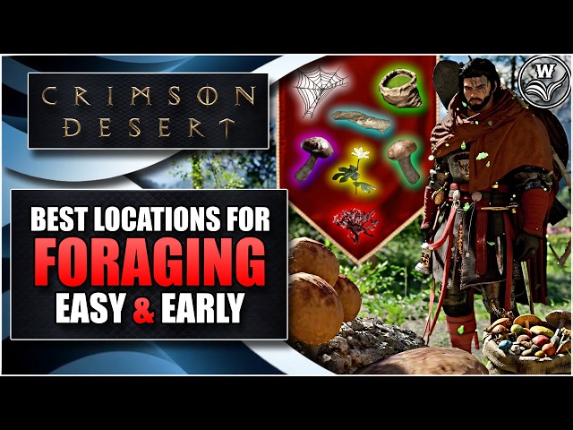 Forage Routes for Web, Skyroot, Mushrooms, Palmer Leaf & More - Crimson Desert Guides & Walkthrough