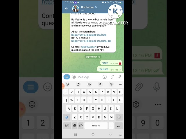 HOW TO CREATE A TELEGRAM BOT IN A MINUTE | ADIYTUBER | #shorts