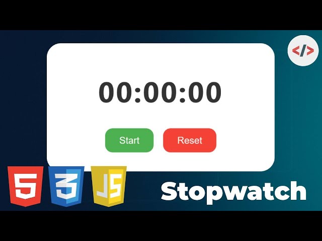 🚀 Stopwatch App with HTML, CSS, and JS | Beginner Project