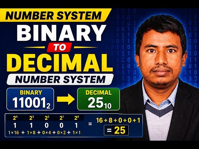 Binary to Decimal Number System | Easy Method with Examples