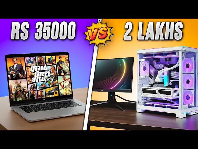 ₹200000 PC VS ₹35000 LAPTOP 🤯 (Can it Run GTA 5 ?)
